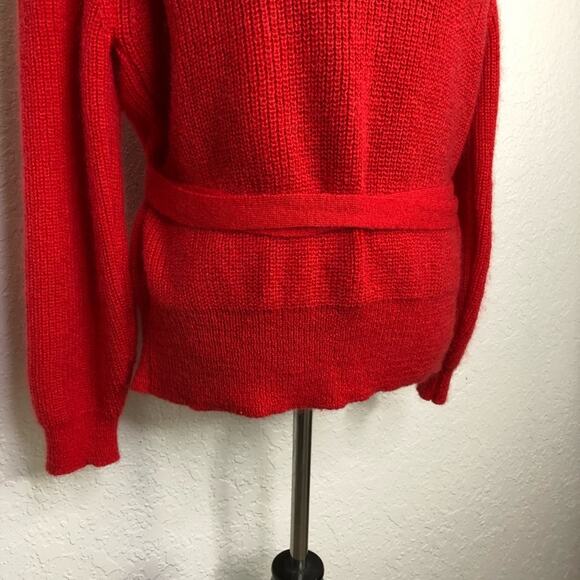 Alexachung red wrap style open back mohair blend sweater size Medium - Picture 4 of 16